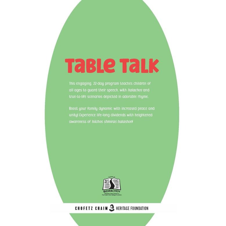 Table Talk: A Home-based Shmiras Haloshon Program
