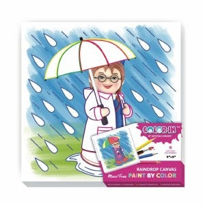 Color In Paint By Color Raindrop Canvas