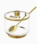 Honey Dish with Base - Gold