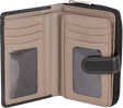 Visconti Leather Wallet - Women's Brace Wallet - RFID - Leather - 18 Cards - Colorado Collection - Black/Taupe (CD22 TP)