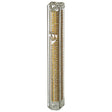 Plastic Glitter Transparent Mezuzah with Rubber Cork 15 cm- with the Letter Shin