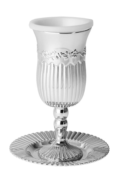 Kiddush Cup On Base Silver Plated Line design