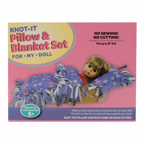 Knot -A- Pillow and Blanket for Your Doll
