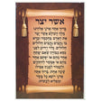 Reinfirced Glass Blessing 35*24 CM- Asher Yatzar