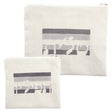 Linen Tallit & Tefillin Set 30x35 Cm - Embroidered Design