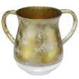 Aluminium Washing Cup 13 cm - White and Gold