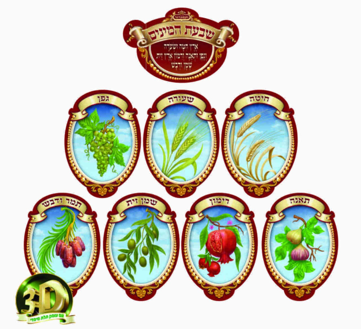 Noy Sukkah, 3D Poster Shivas Haminim