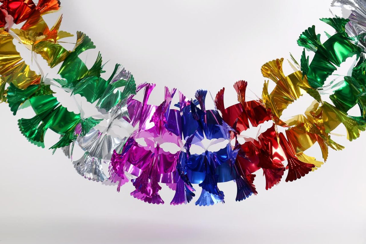 Noy Sukkah, Two Row Colored Chain 25 Section, 10.5" Diameter.