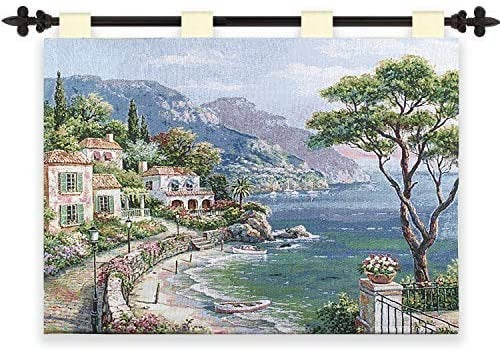 Ralcim Cotton Jacquard Woven Tapestry Wall Hanging (Sea Waves 26"x 36")