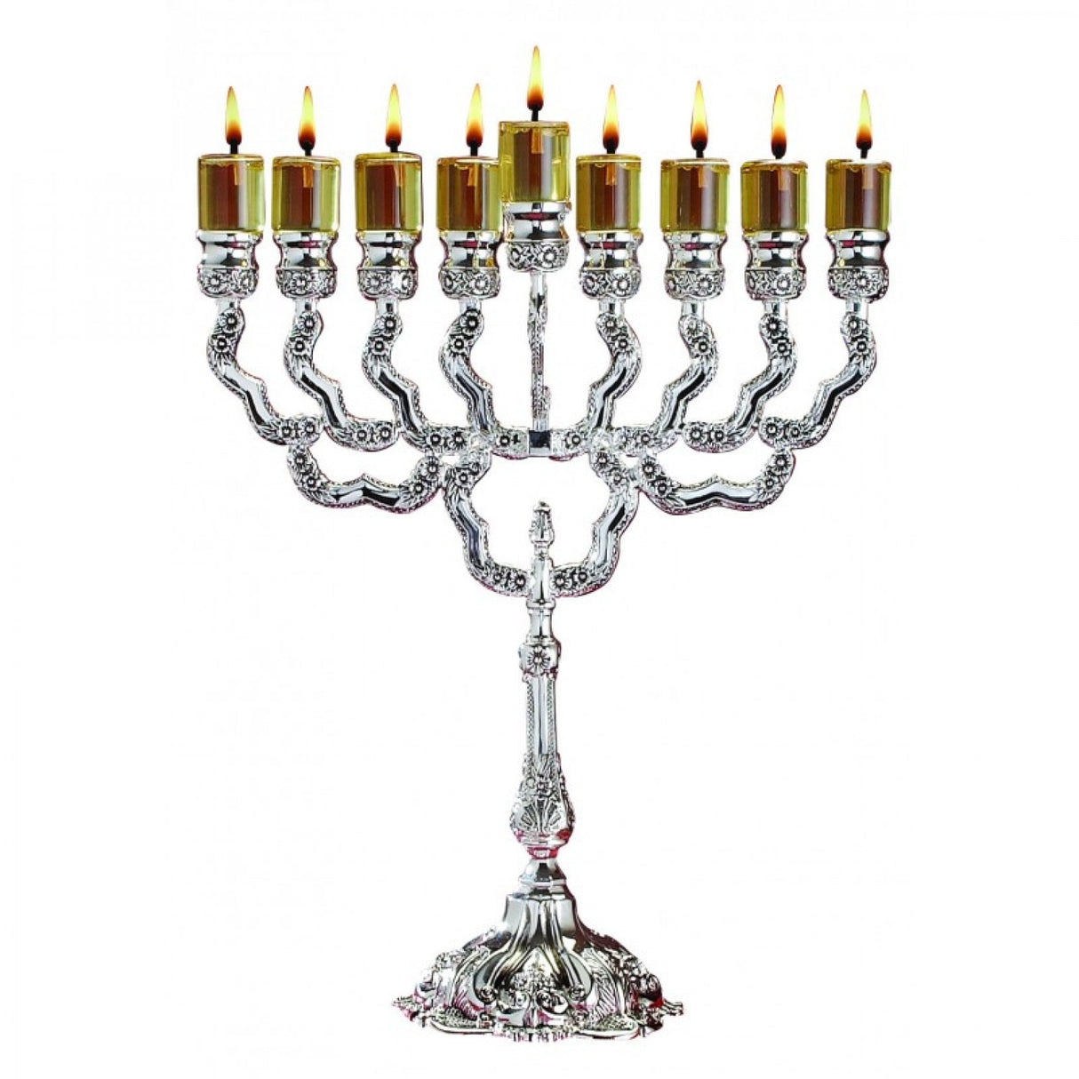 Silver Plated Oil Menorah