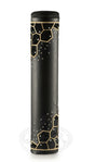 Leather Black Megillah Tube #440, BlackVelvet,Beige Emberoidery,