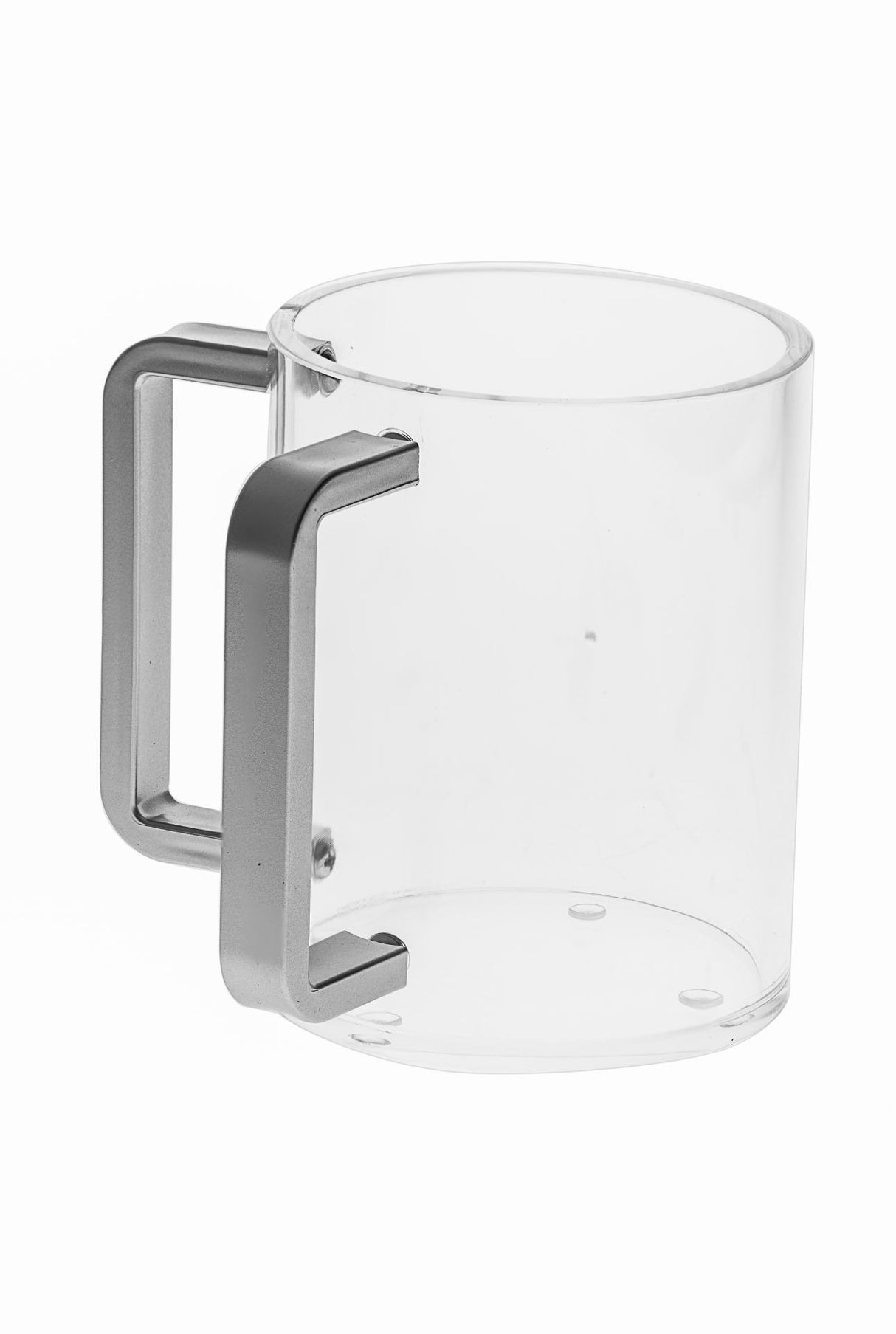 Wash Cup Lucite with Silver Handle Matt