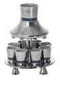 Fountain Hammered and Nickel plated with Silver Enamel inside