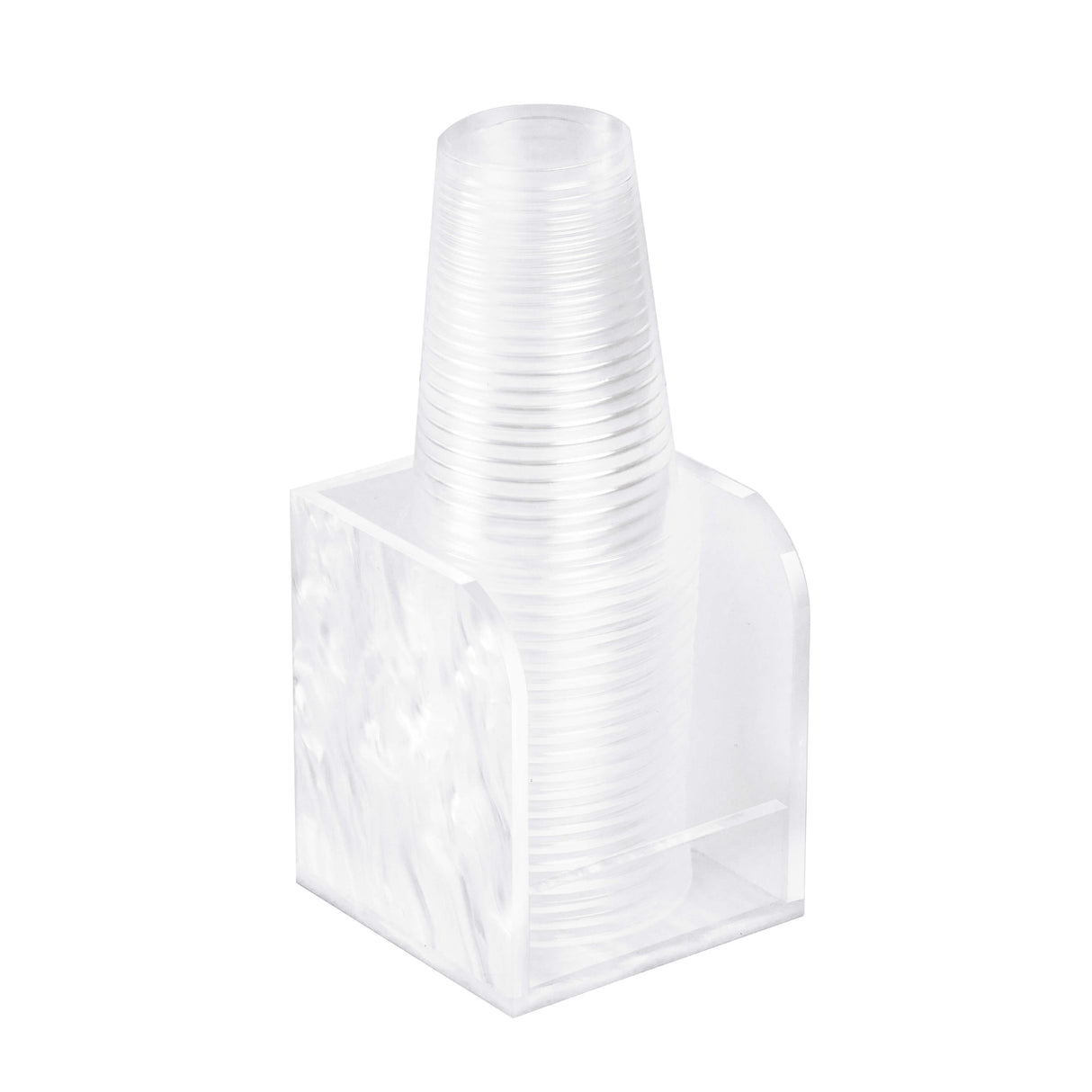 Acrylic Cup Stacker White Pearl