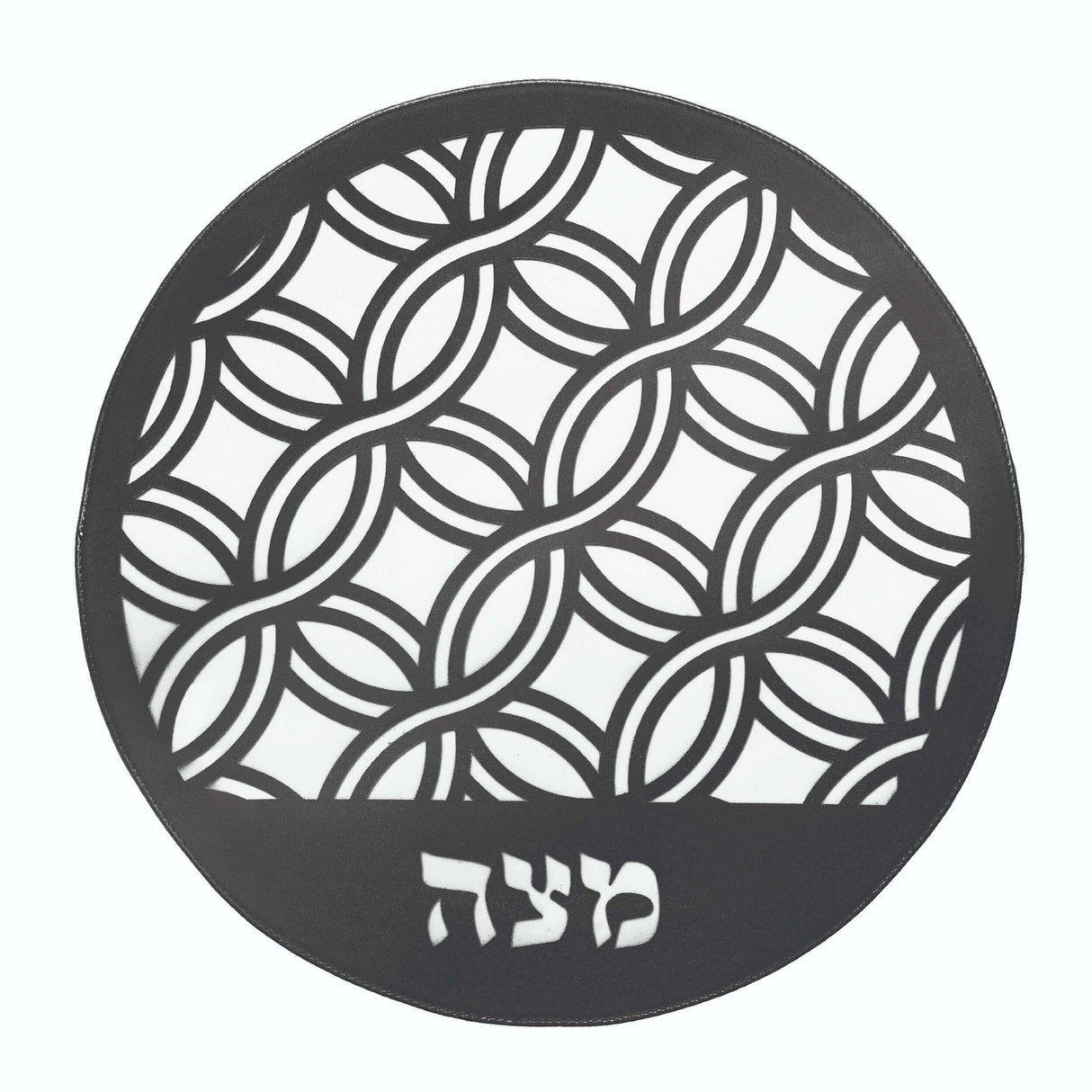 Geometric Laser Cut Matzah Cover - Black