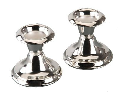 Set Mini Silver Plated Candlesticks 2.5"