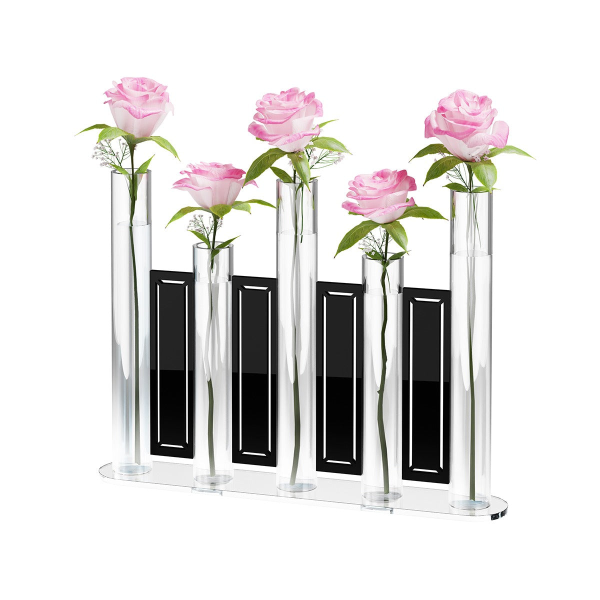 LASER CUT TUBE VASE – BLACK