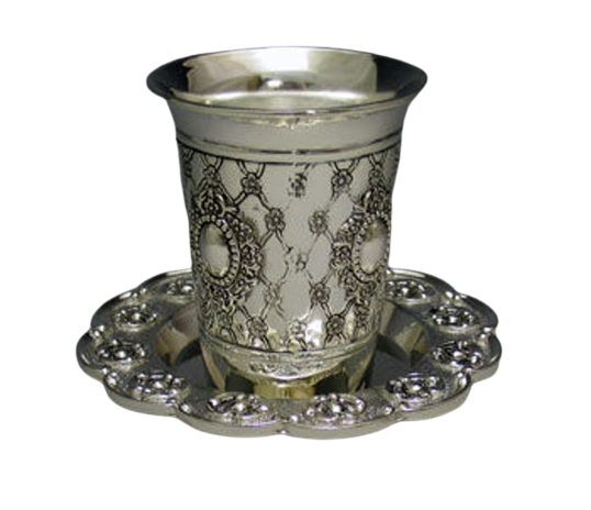 KIDDUSH CUP WITH TRAY
