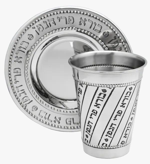 Stainless Steel Kiddush Cup Set