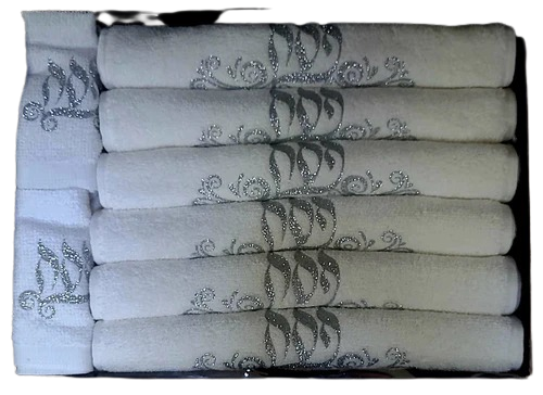 Passover/Pesach Towel - Set of 6 + 6 - Silver