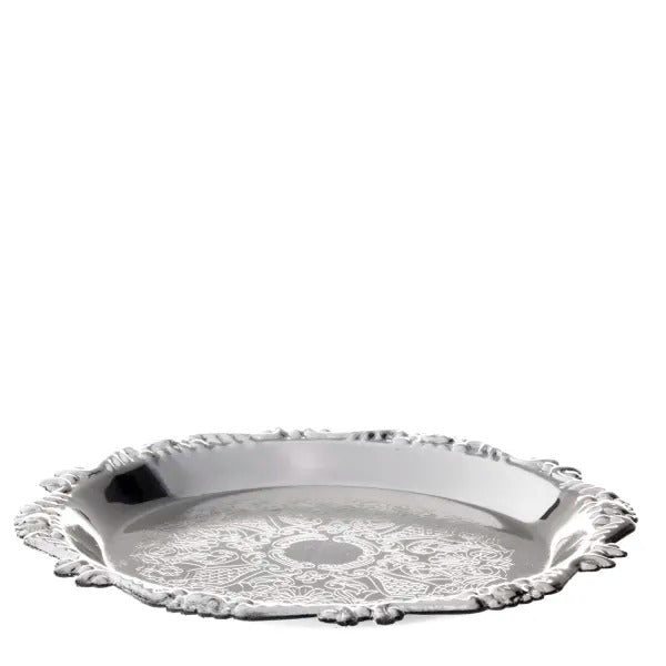 Set Of 6 Silver Plated Trays For Kiddush Cup 4"