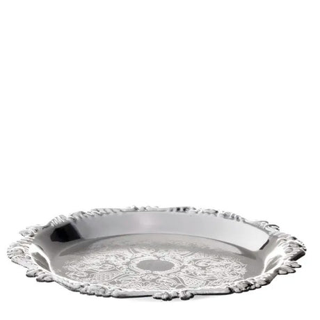 Set Of 6 Silver Plated Trays For Kiddush Cup 4"