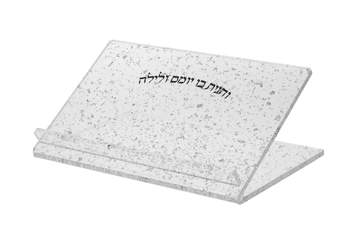 Bookstand Lucite Flakes Silver