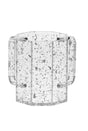 Wash cup Lucite Hexagon Silver