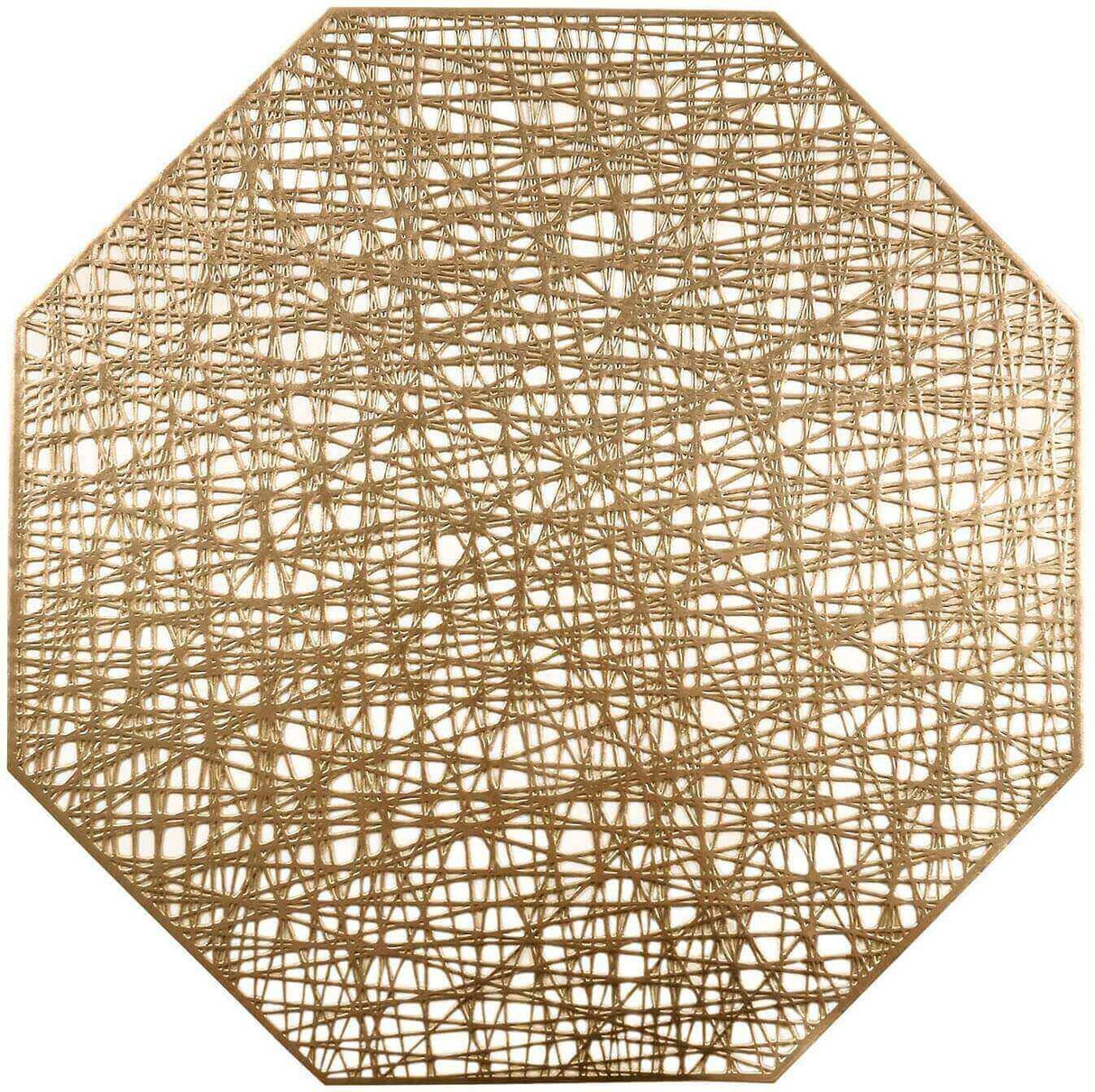 Chargers/Placemats gold hexagon (6 pack)
