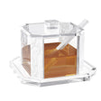 OCTAGON HONEY JAR - WHITE PEARL