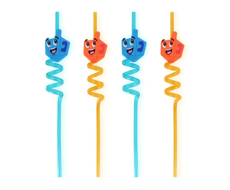 Chanukah Dreidel Straws