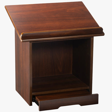Mahogany Table Top Shtender 11.8 D X 15.75 W X 17" H With Bottom Pullout Shtender