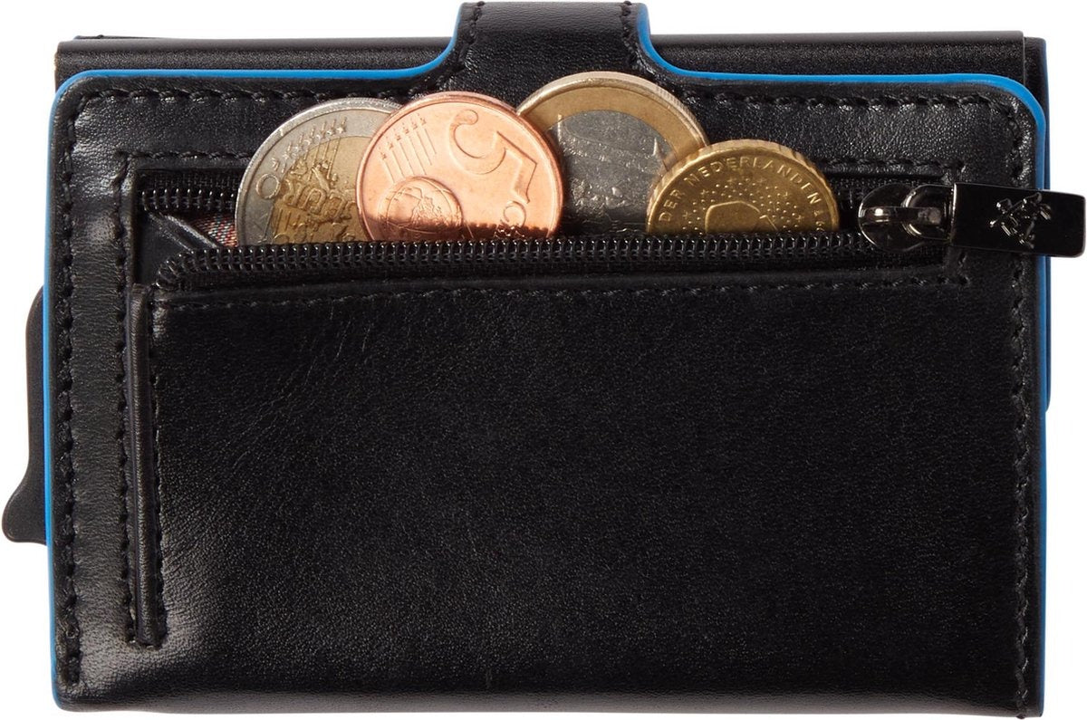 Visconti Leather Card Holder - Card Holder for Men and Women - Wallet RFID - Black (ALP97 Blk)