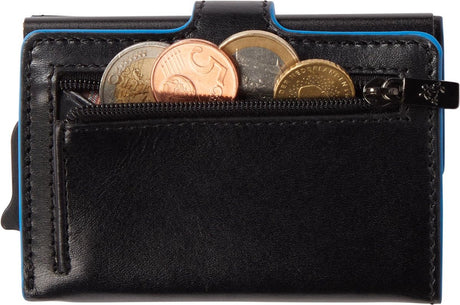 Visconti Leather Card Holder - Card Holder for Men and Women - Wallet RFID - Black (ALP97 Blk)