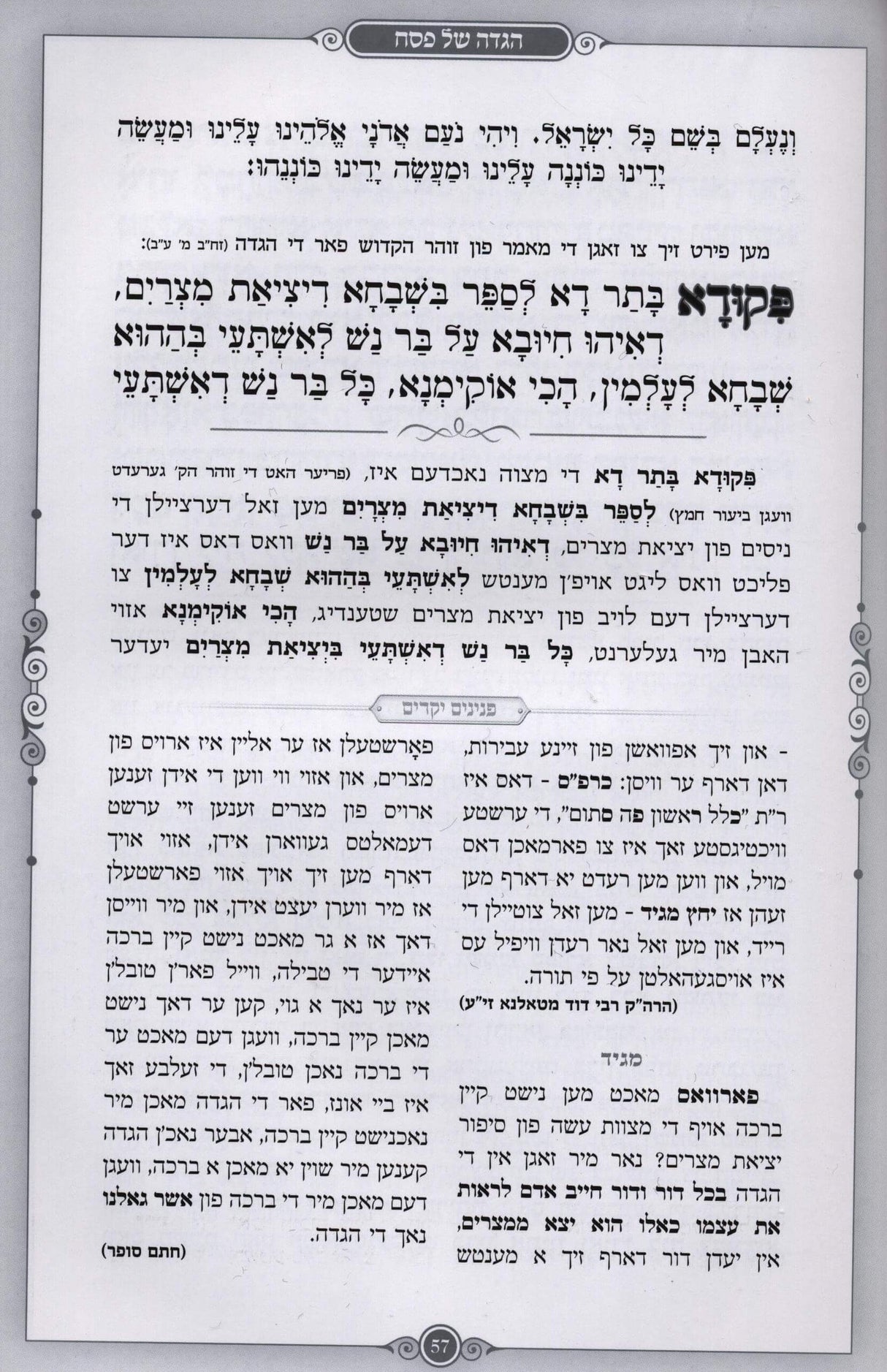 הגדה פירוש המילות אידיש - מאירות PuSilver