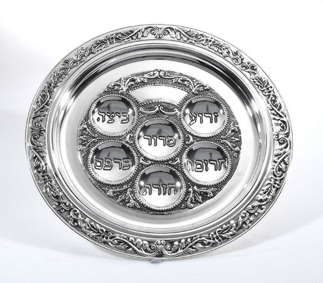 Ner Mitzvah Silver Plater Seder Plate