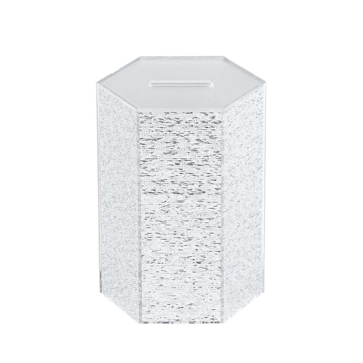 Silver Acrylic Tzedakah Box (charity)