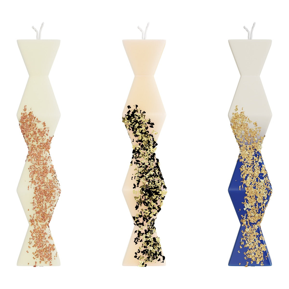 DIAMOND HAVDALAH CANDLE – CREAM & GOLD