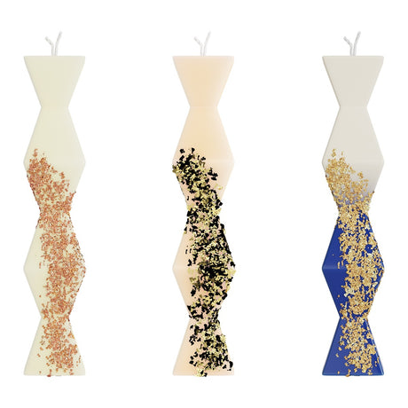 DIAMOND HAVDALAH CANDLE – CREAM & GOLD