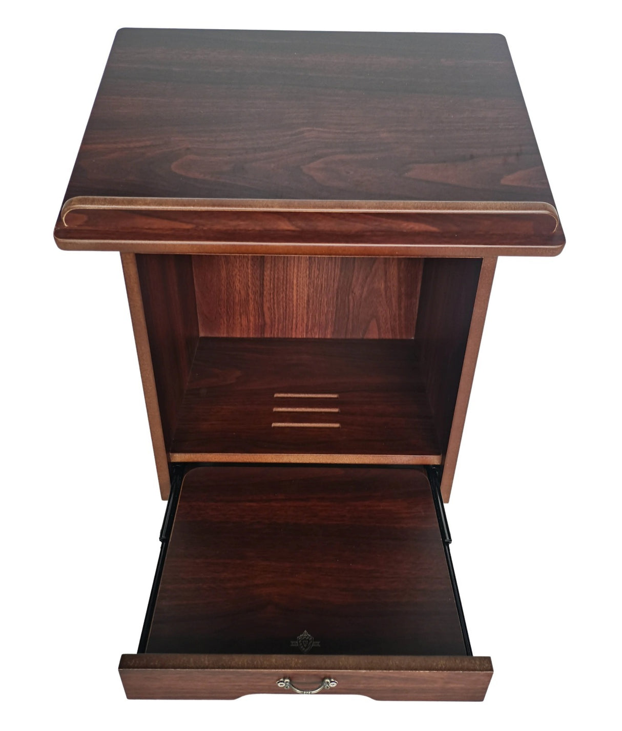 Mahogany Table Top Shtender 11.8 D X 15.75 W X 17" H With Bottom Pullout Shtender