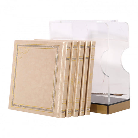Zemiros Set - Lucite Box With Gold Benchers