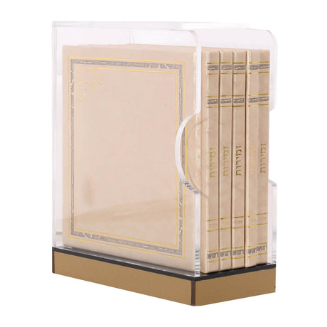 Zemiros Set - Lucite Box With Gold Benchers