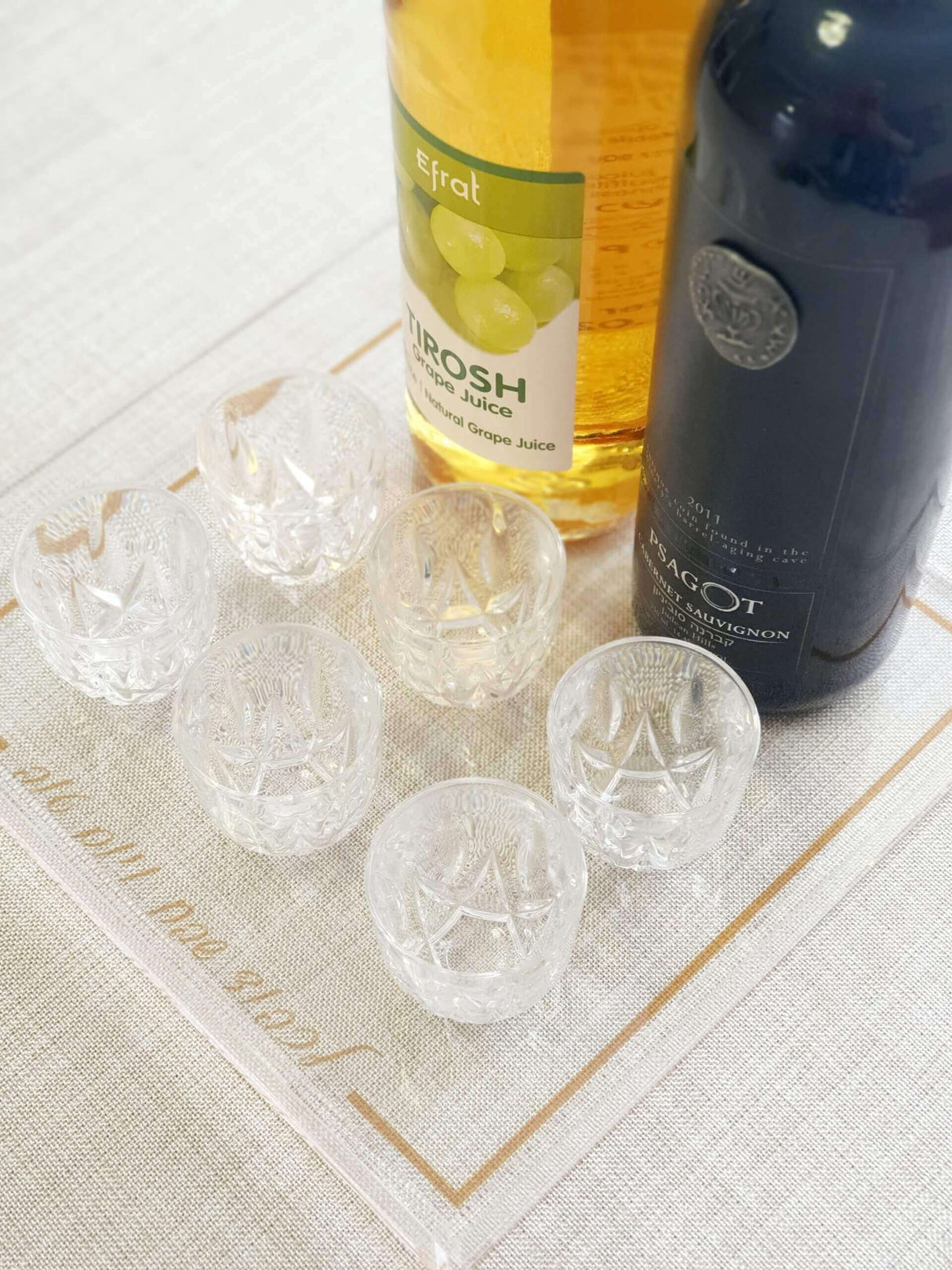 Acrylic Tray Gold With Rim