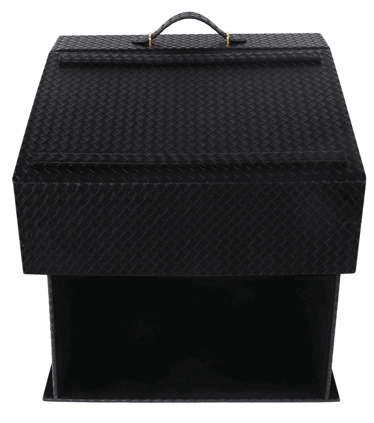 Black Faux Leather Portable & Adjustable Shtendable - 14.75x15"