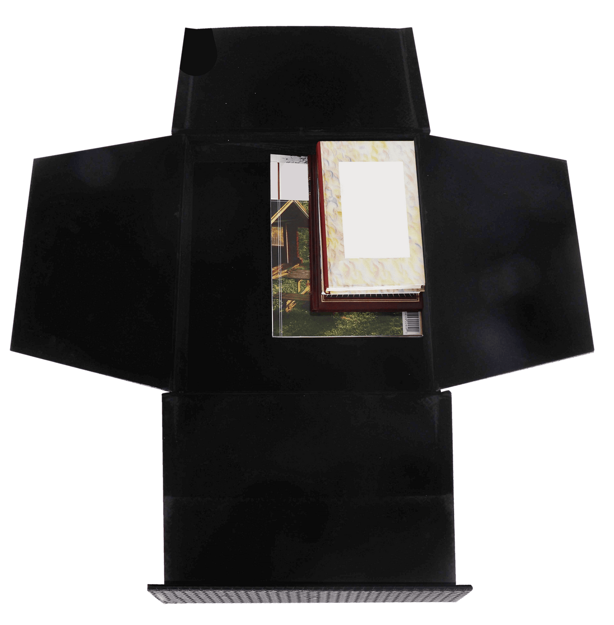 Black Faux Leather Portable & Adjustable Shtendable - 14.75x15"