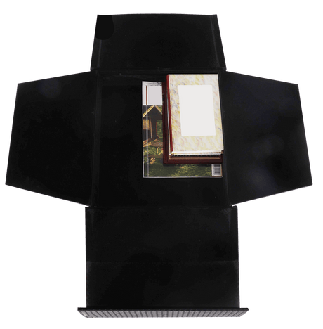 Black Faux Leather Portable & Adjustable Shtendable - 14.75x15"