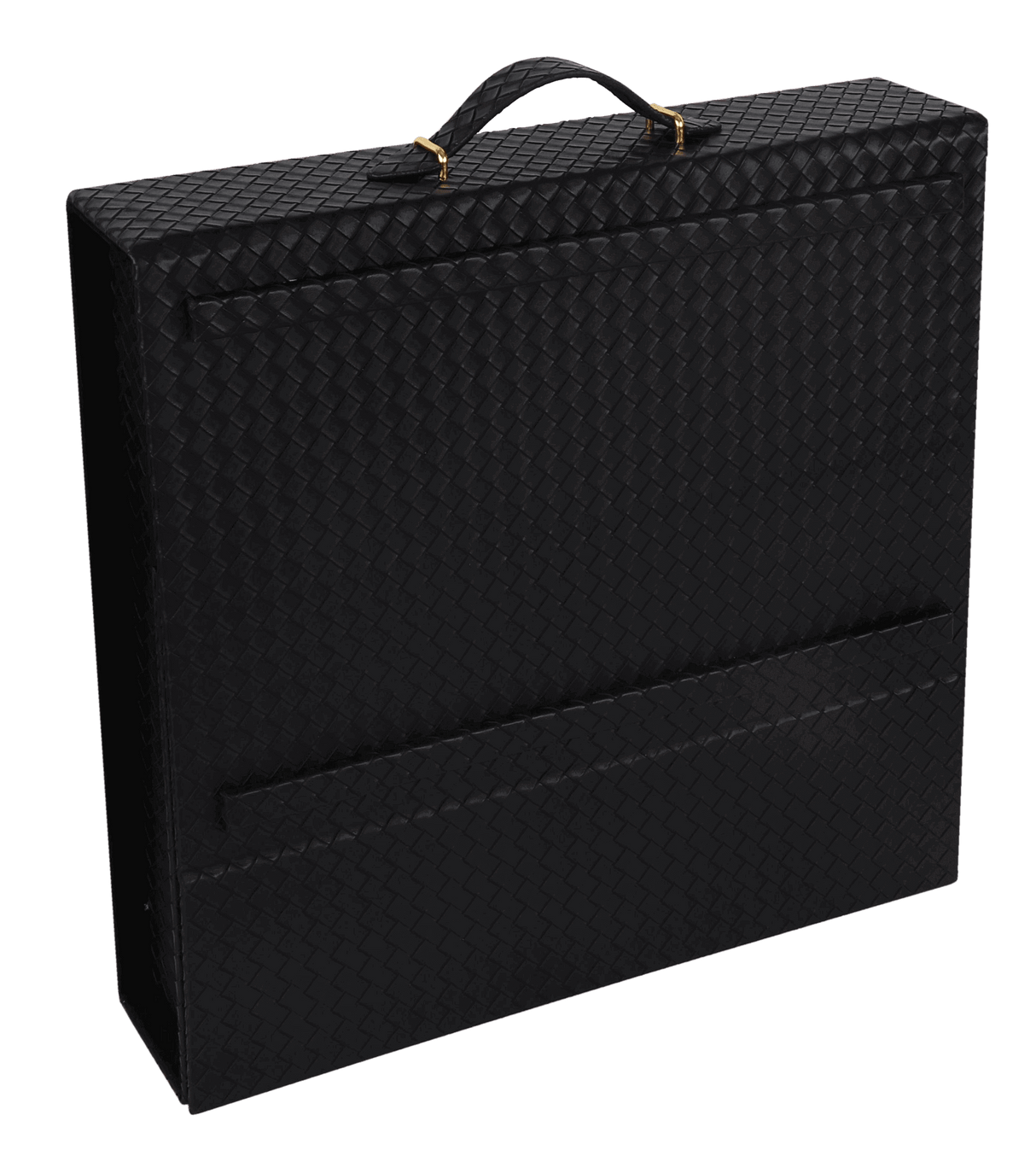 Black Faux Leather Portable & Adjustable Shtendable - 14.75x15"