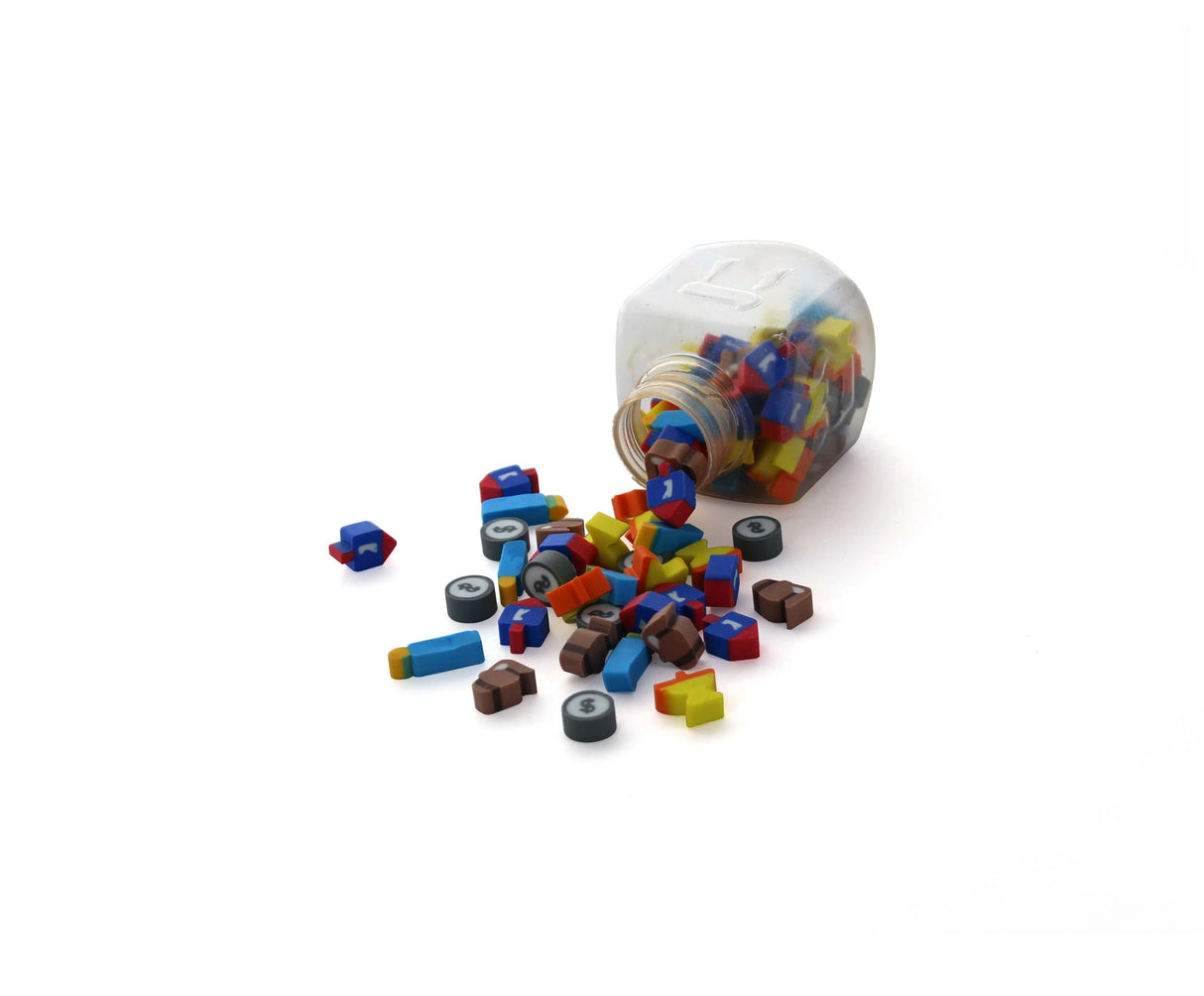 Eraser Filled Dreidel (Approx 100 Erasers)