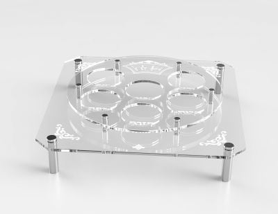 Passover/Pesach (Kaarah) Platter/Tray Engraved With Silver Standoff (Acrylic) 41X11.5 Cm