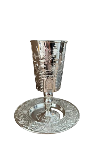 KIDDUSH CUP WITH TRAY